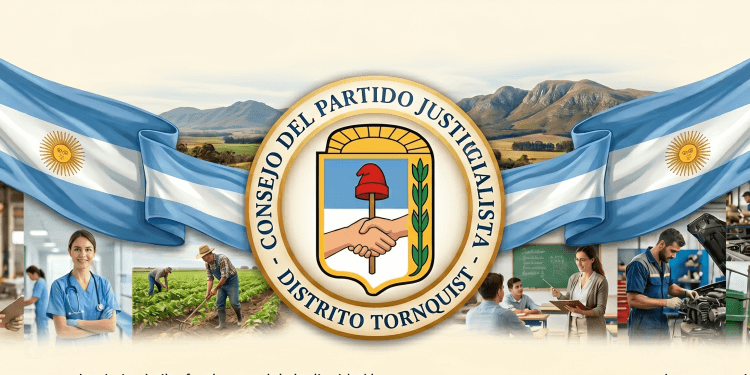 Con la dignidad como bandera: El PJ Tornquist saluda a los trabajadores